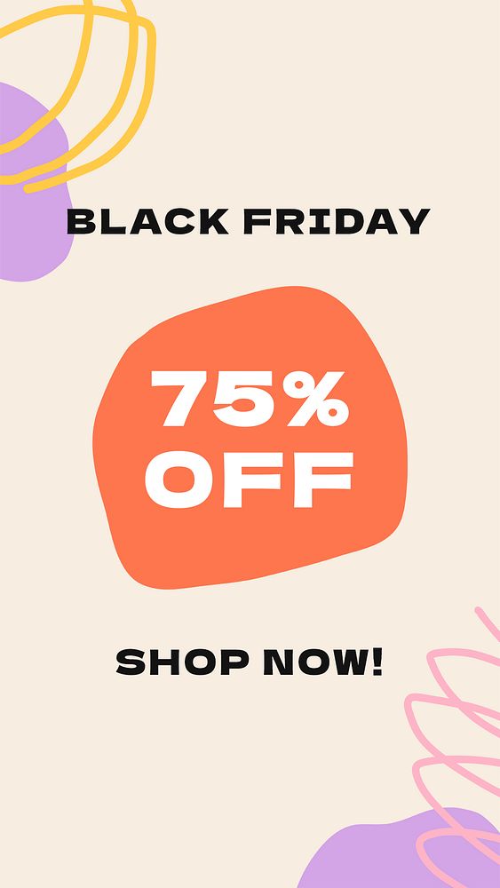 Black Friday sale template, Instagram story advertisement psd