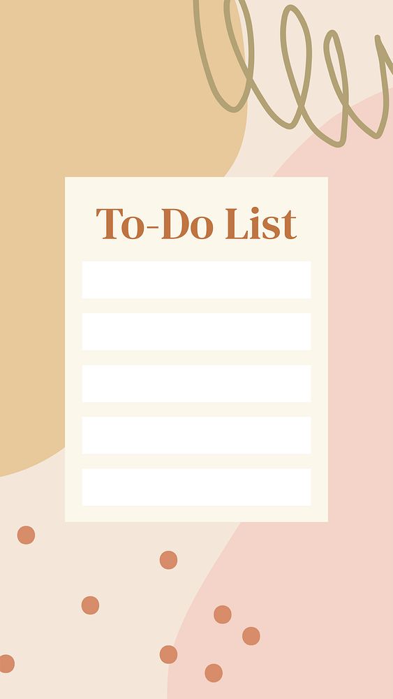 Abstract memphis to-do list template, pastel Instagram story psd