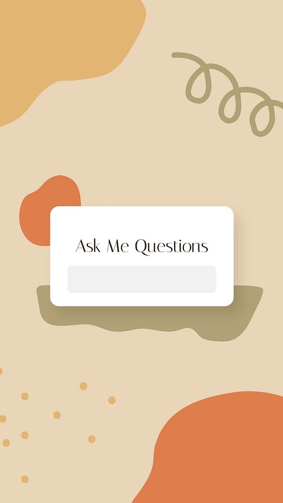 Ask me questions Instagram story, aesthetic design
