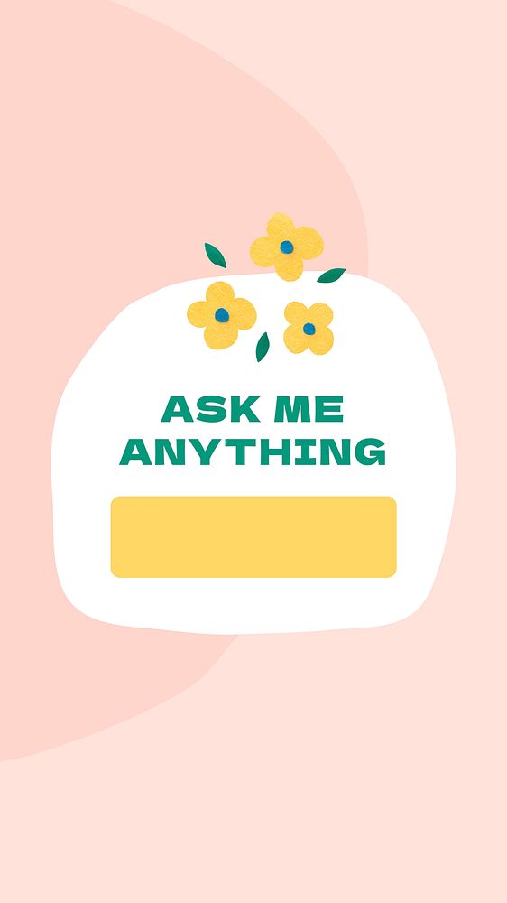 Ask me anything Instagram story, floral design