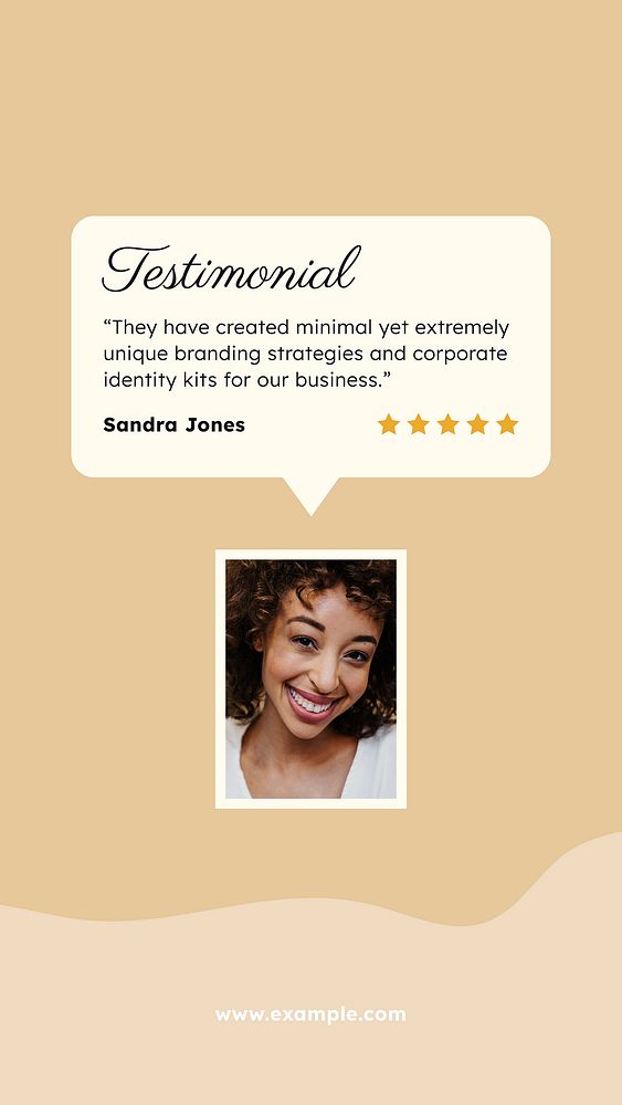 Minimal testimonial template, Instagram story ad vector