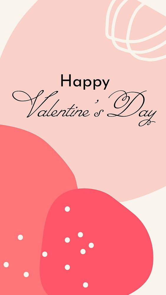 Happy Valentine's day greeting template, Instagram story psd