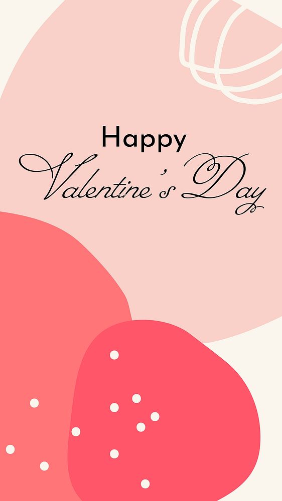 Happy Valentine's day greeting template, Instagram story vector