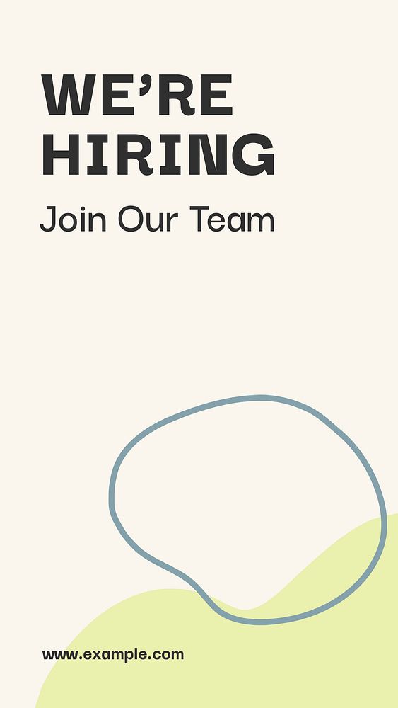 We're hiring template, job recruitment, minimal design psd