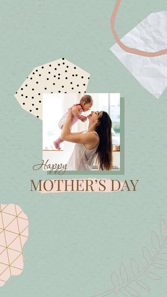 Happy mother's day template, abstract pastel design vector