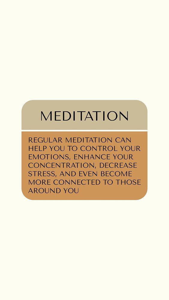 Meditation Facebook story template, health & wellness design vector