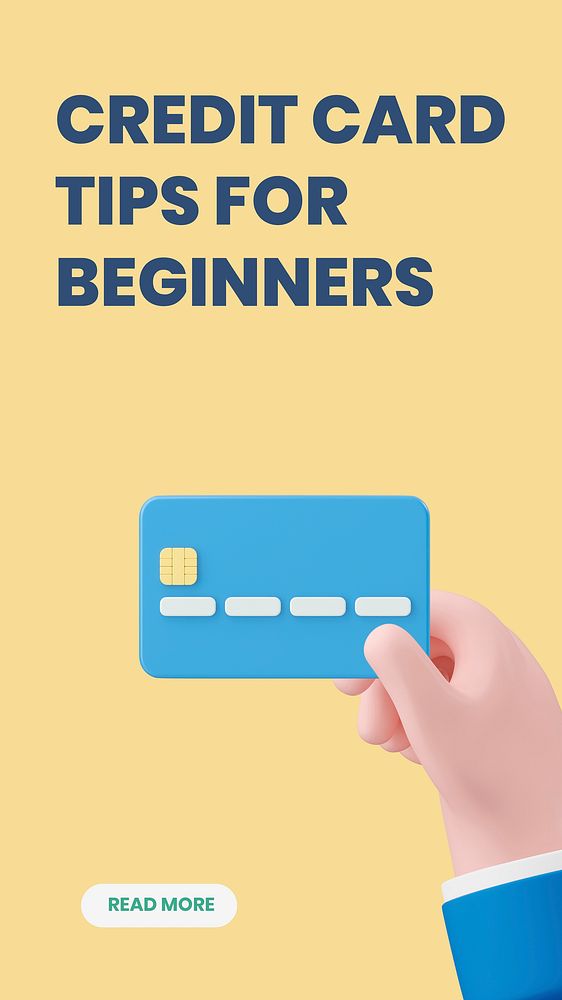 Credit card Instagram story template, finance vector