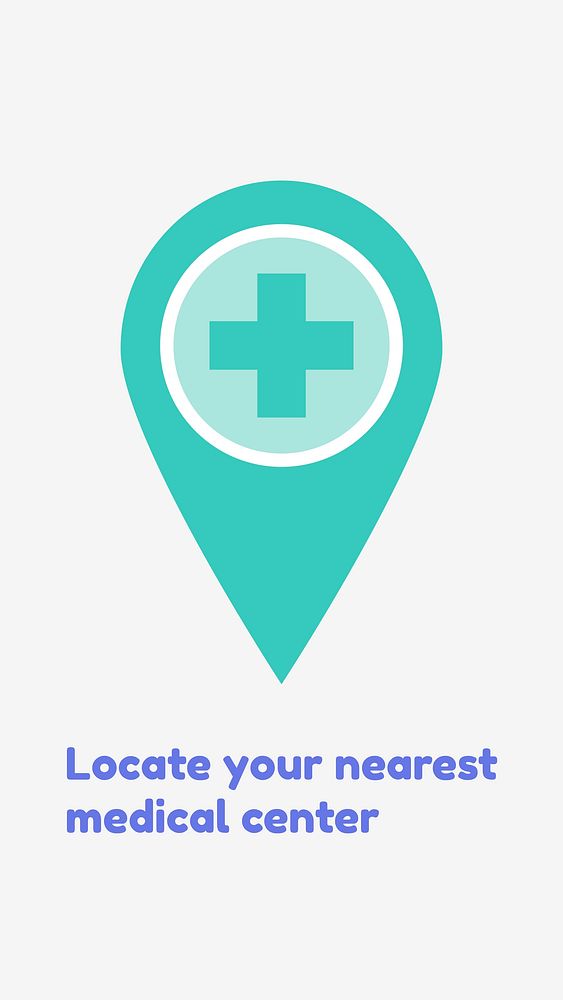 Medical center Facebook story template, healthcare vector