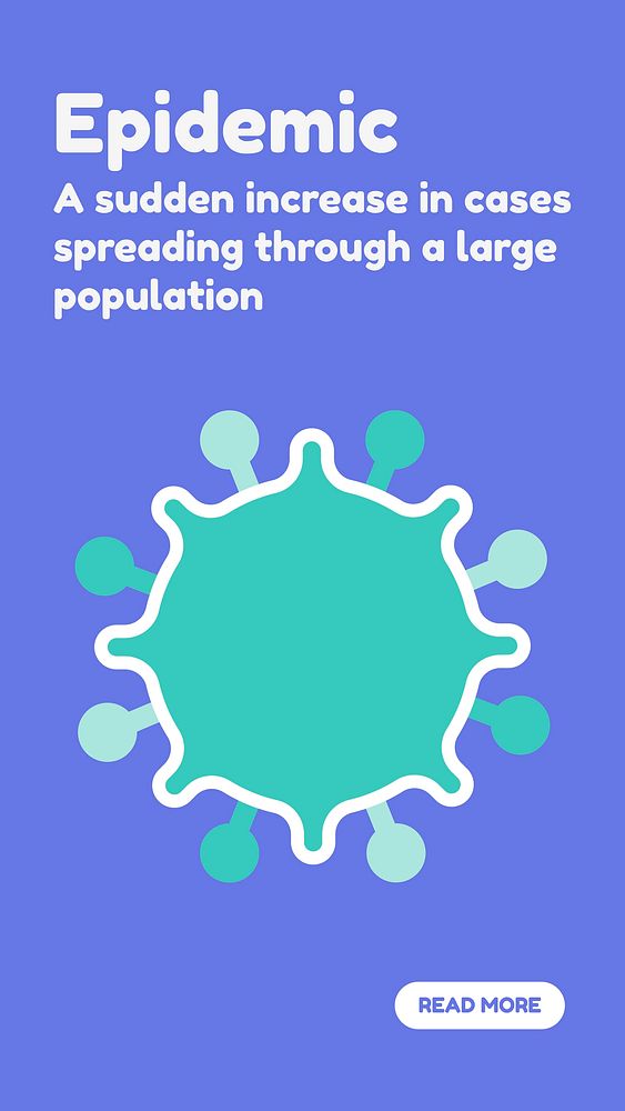 Epidemic Facebook story template, healthcare vector