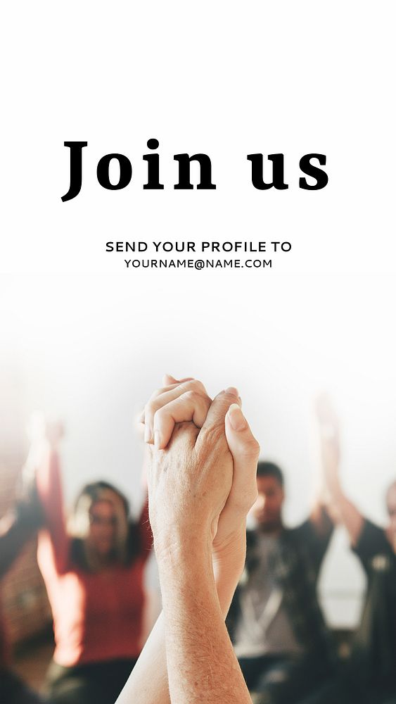 Join us job recruitment social advertisement template vector