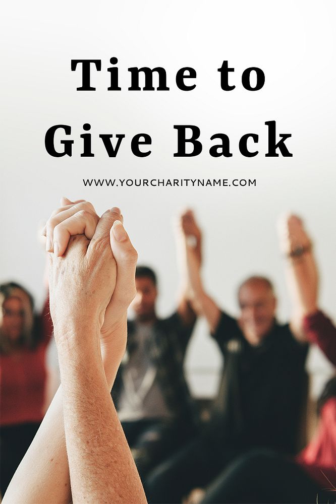 Time to give back donation social template mockup