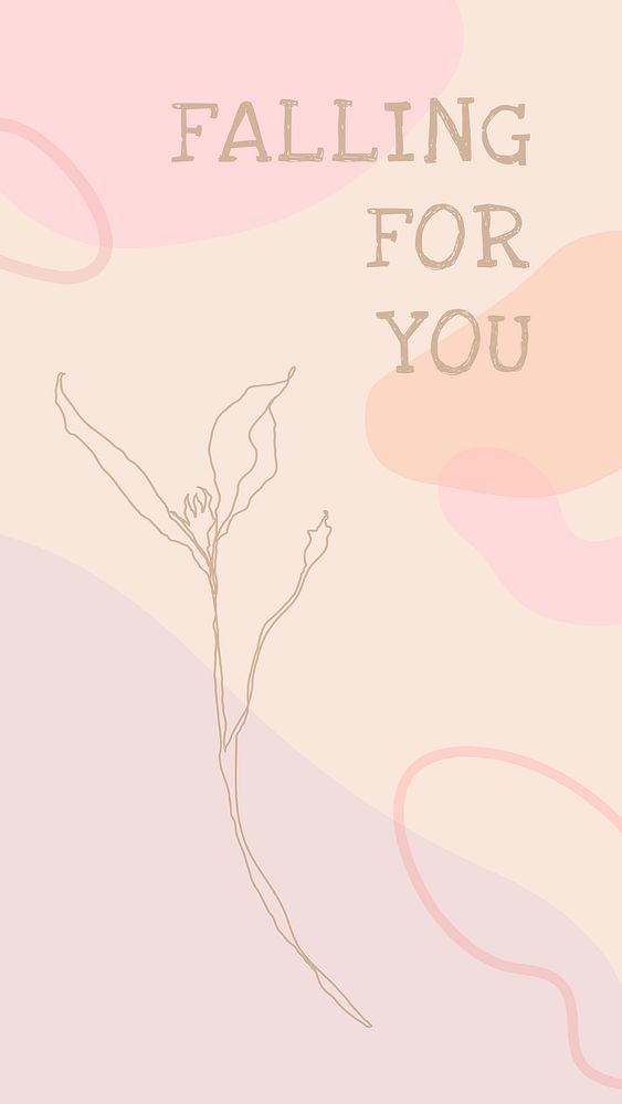 iPhone wallpaper template psd with quote and flower