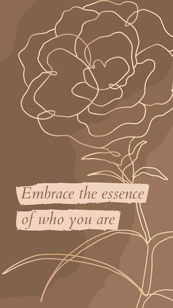 iPhone wallpaper template psd with quote and flower