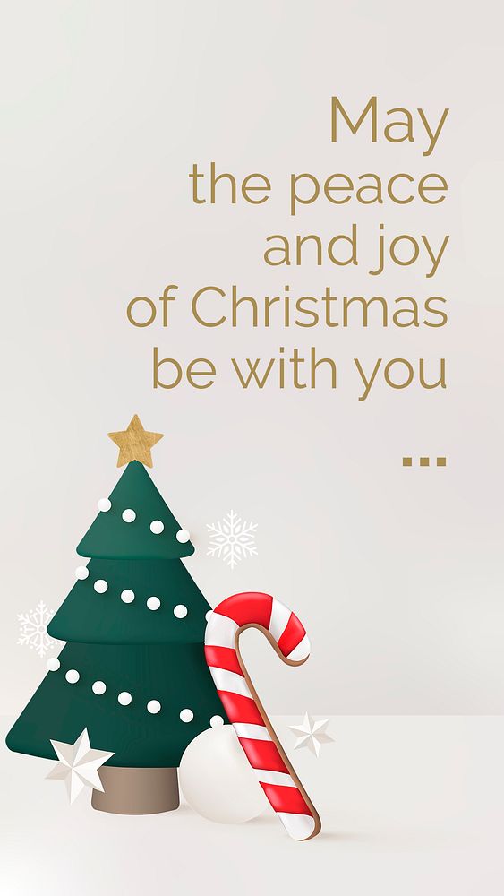 Christmas greetings story template, winter graphic psd