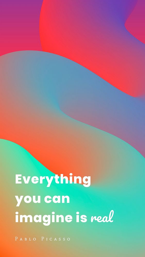 Green gradient iPhone wallpaper, abstract fluid 3D with inspirational quote