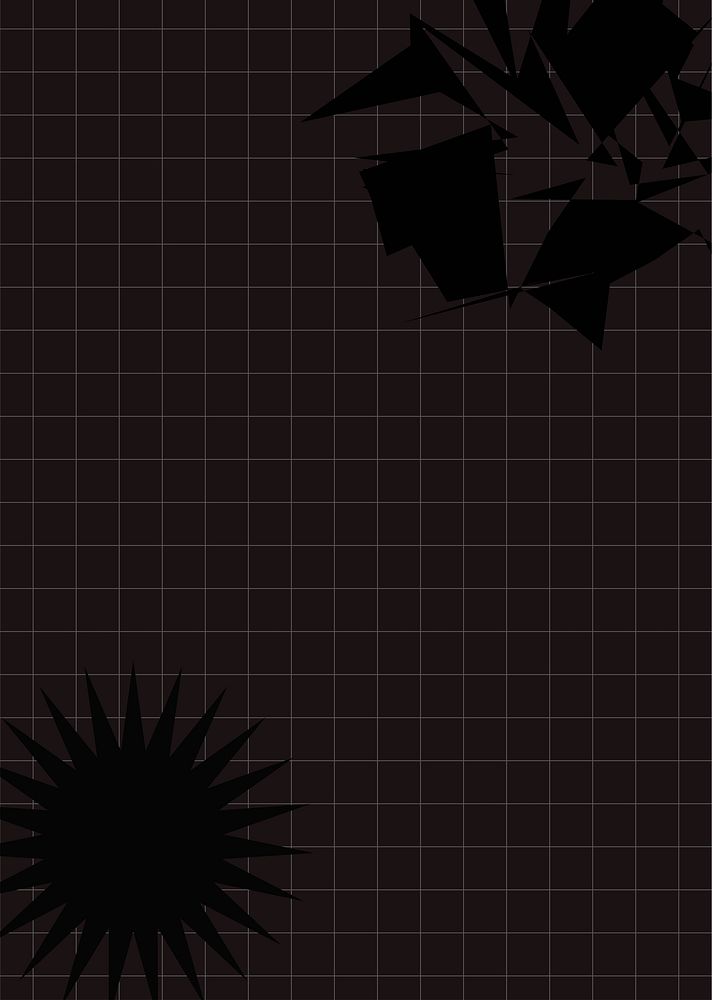 Black grid background, abstract shape design