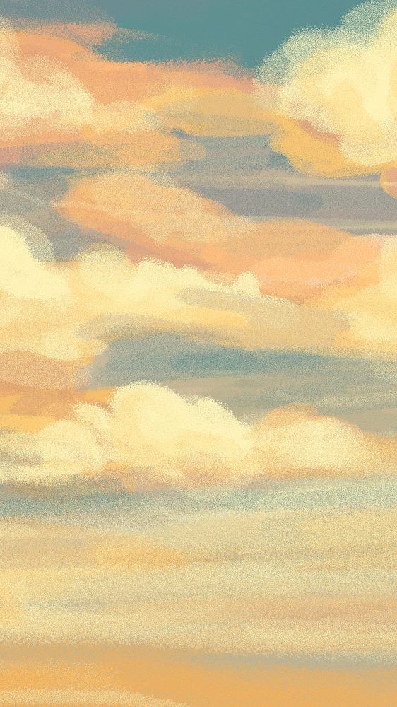 Aesthetic landscape mobile wallpaper, colorful sky/sunset/horizon/Daisy field design