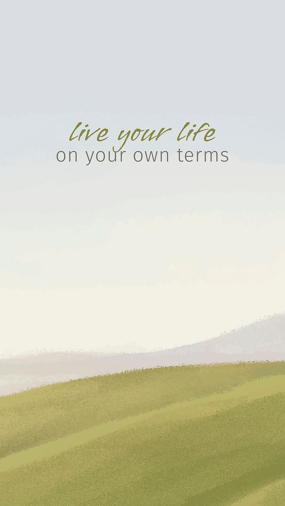Inspirational quote phone wallpaper template, aesthetic nature design vector