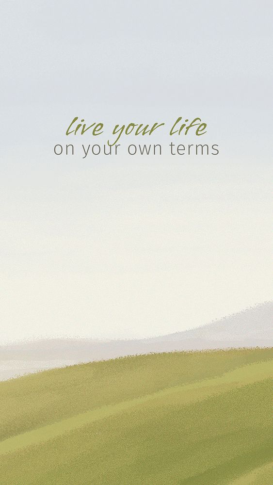 Inspirational quote mobile wallpaper template, aesthetic nature design vector