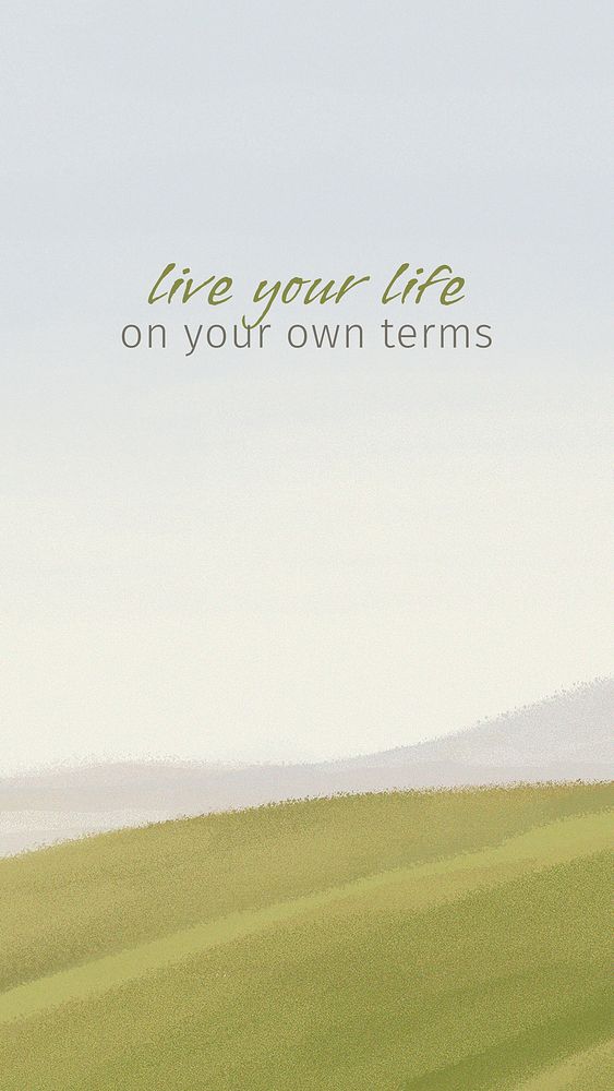 Aesthetic quote iPhone wallpaper, scenic nature design