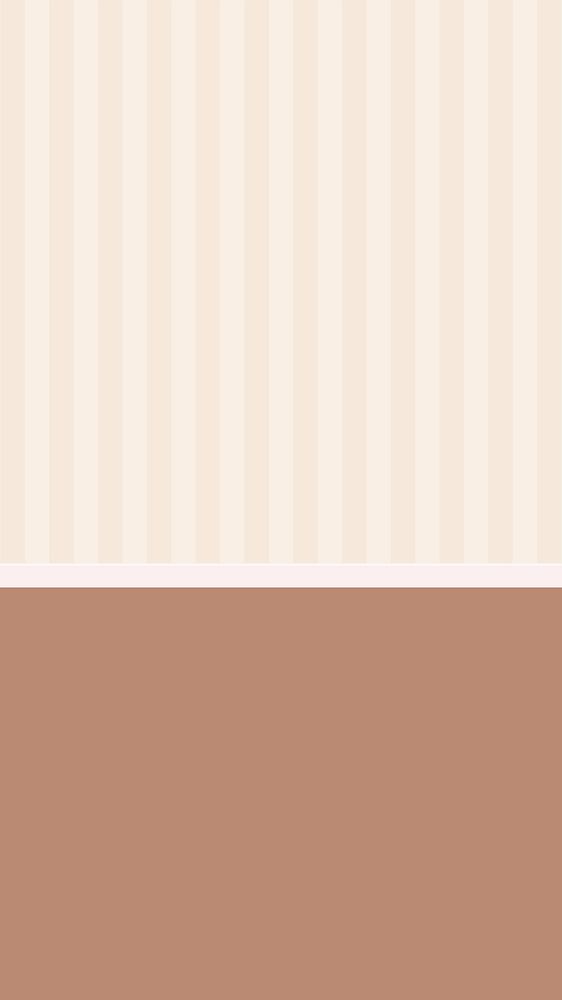 Striped beige wall mobile wallpaper, brown floor