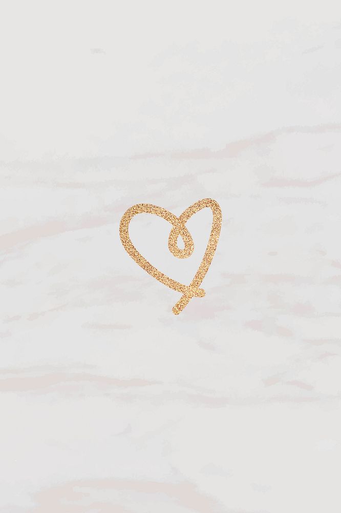 Glitter gold heart background design vector