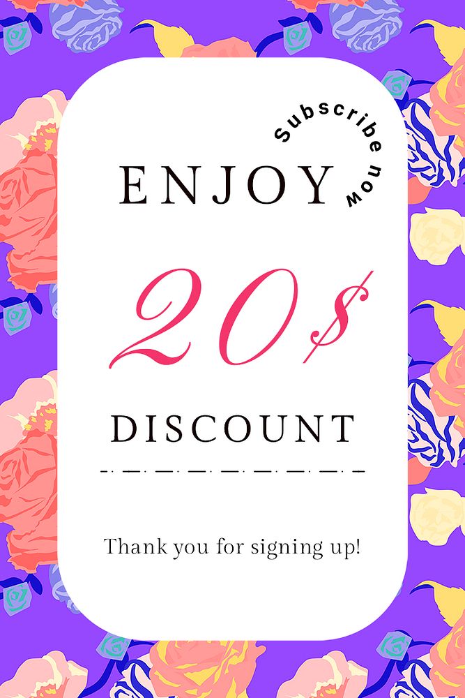 Spring floral SALE template psd with colorful roses fashion ad banner