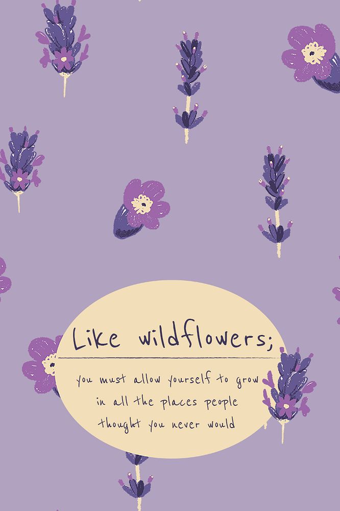 Feminine floral banner template psd lavender illustration with inspirational quote