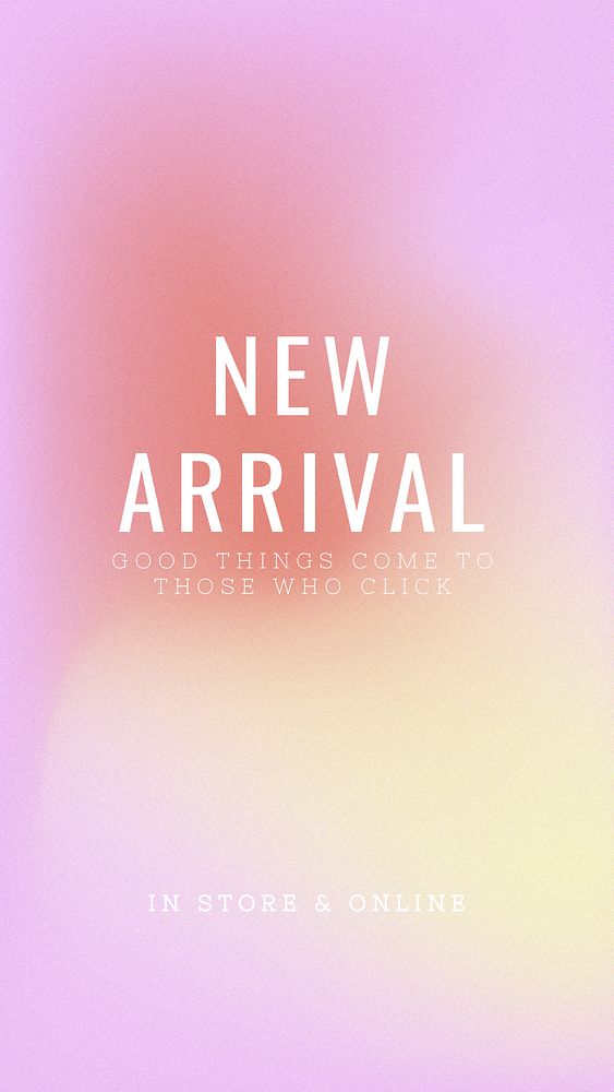 New arrival marketing banner psd pink gradient blur template
