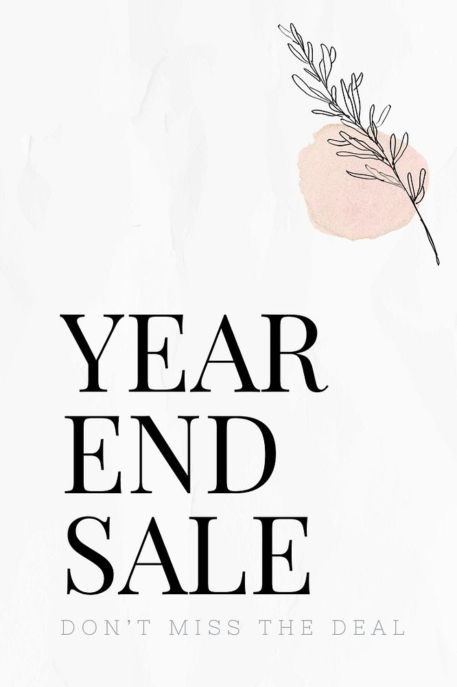 Sale template psd online shopping advertisement with text year end sale