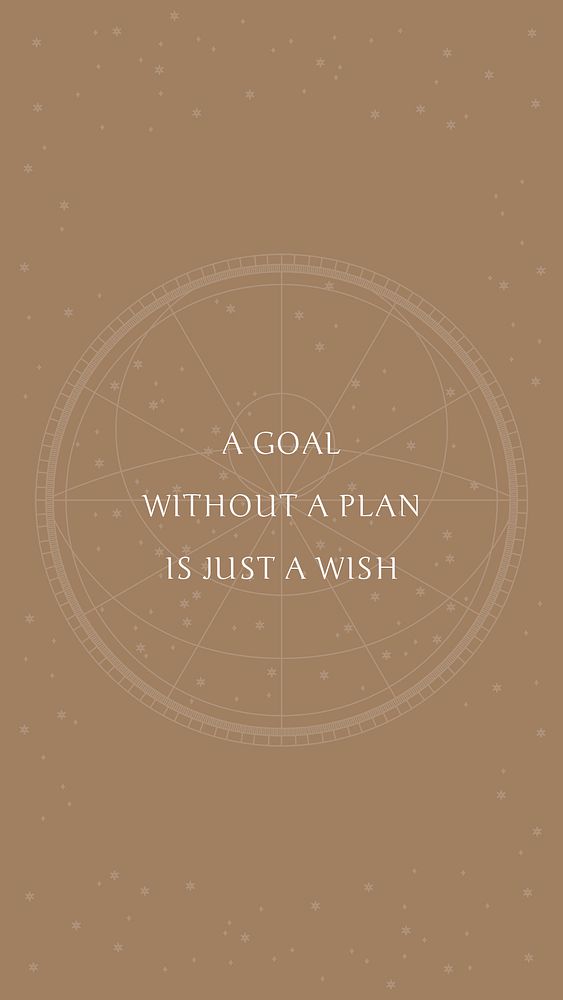 Motivational phrase psd on astrological map template