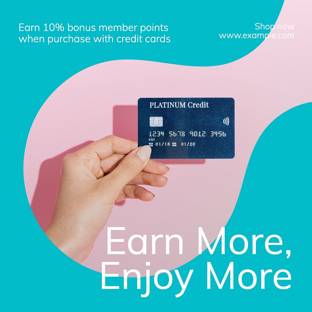 Credit cards promotion Instagram post template