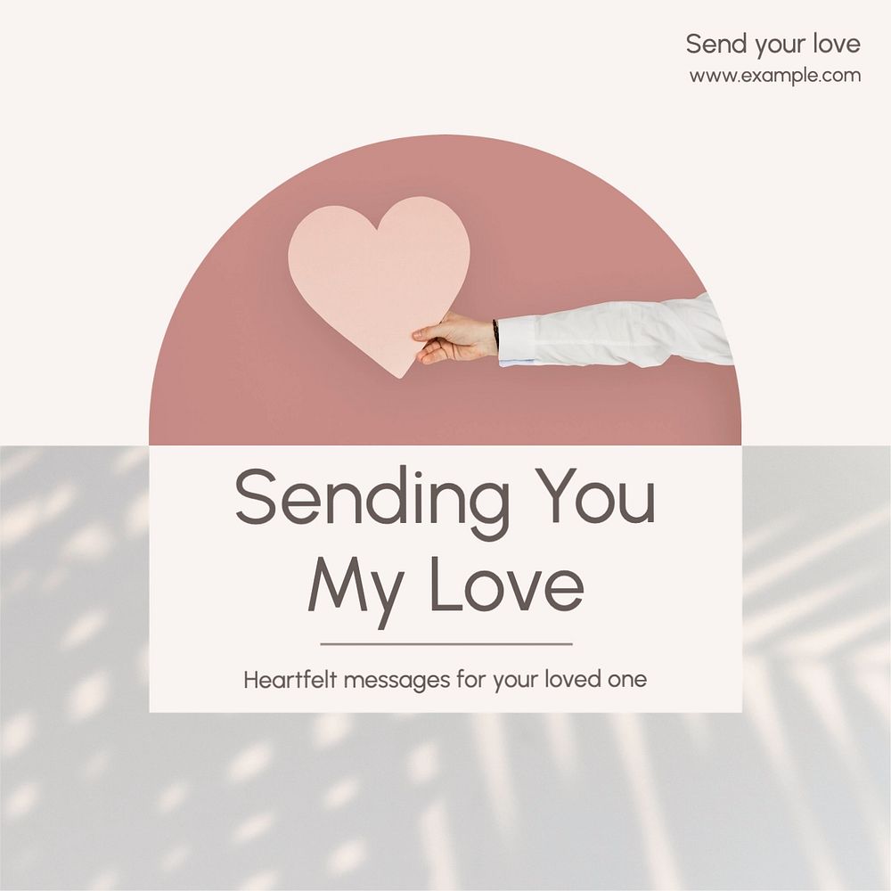 Sending you love Instagram post template