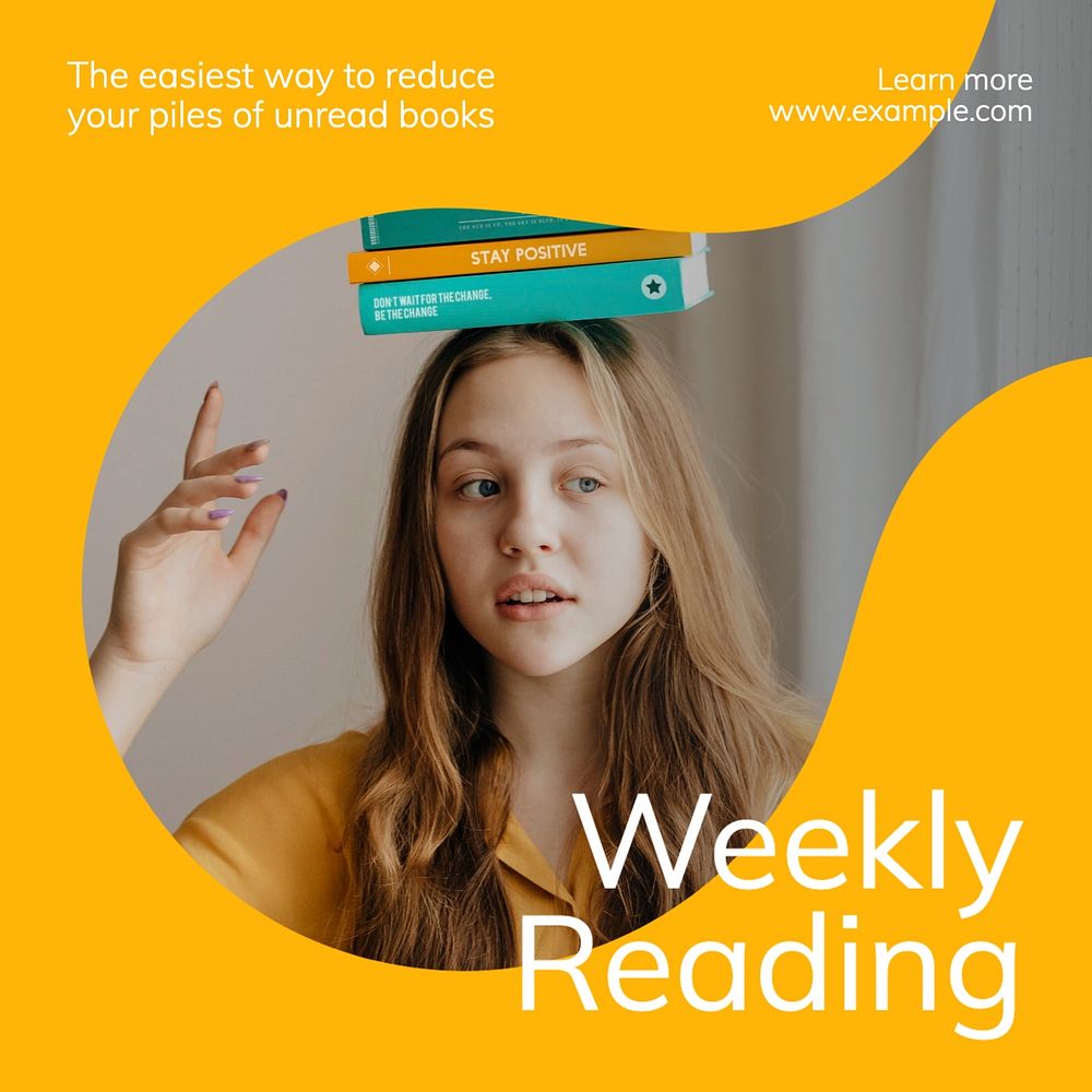 Weekly reading Instagram post template