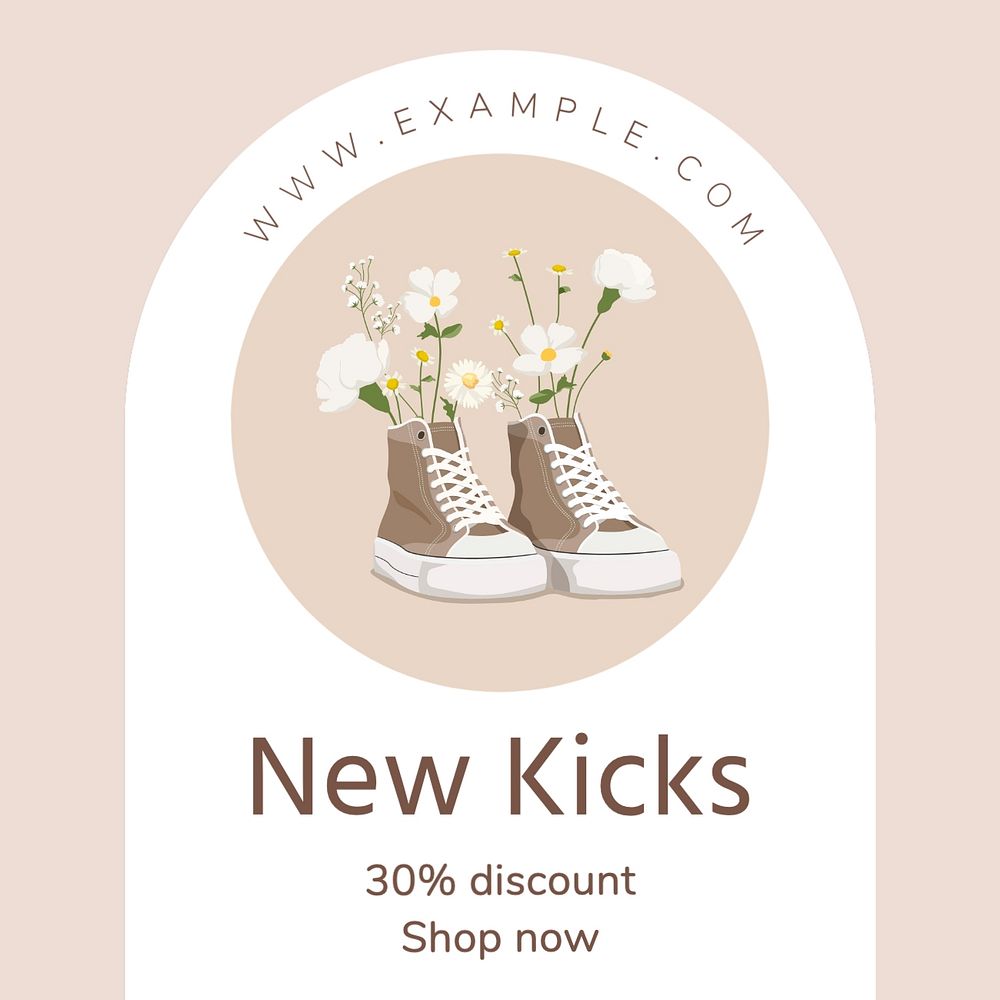 New kicks Facebook post template, editable design