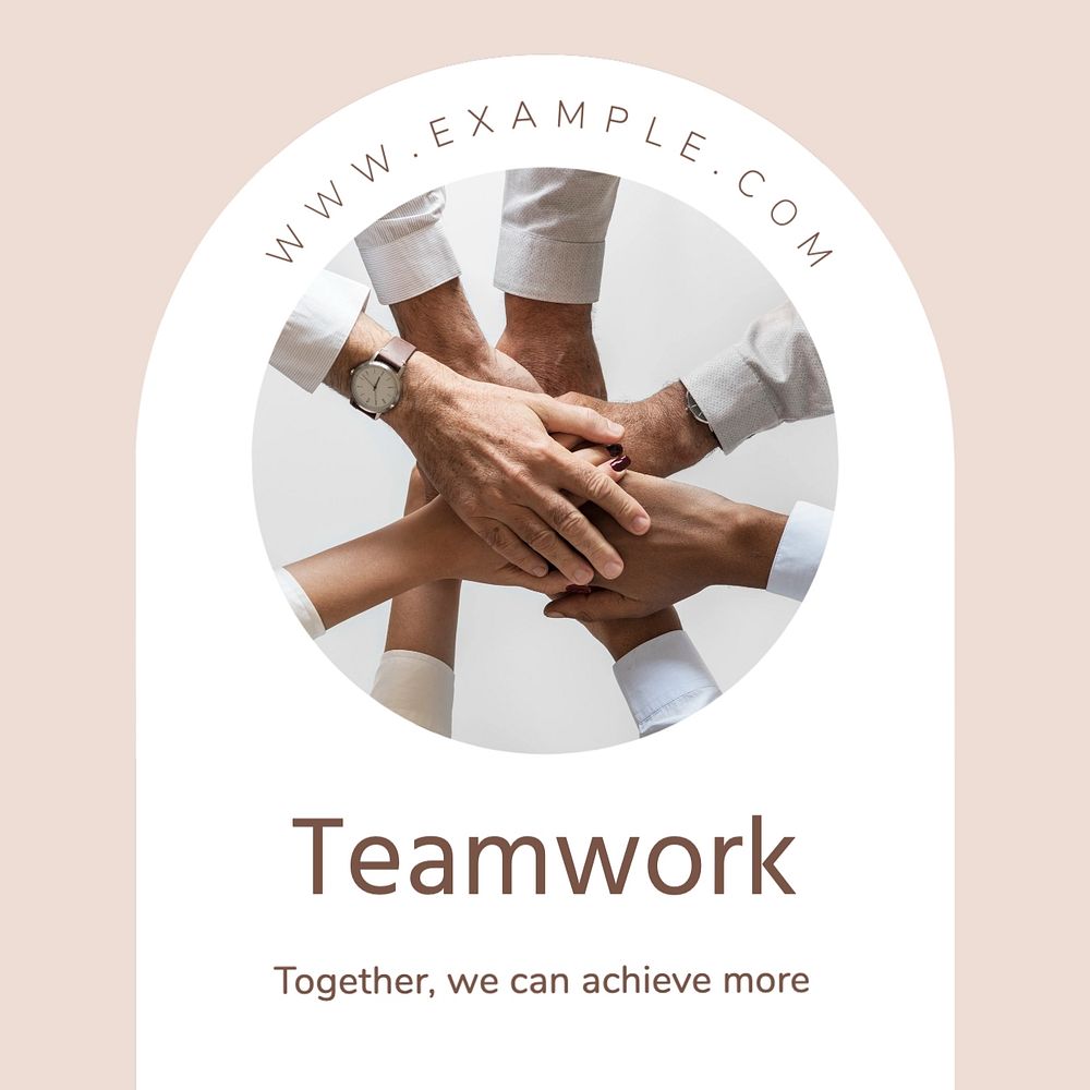 Teamwork Facebook post template, editable design