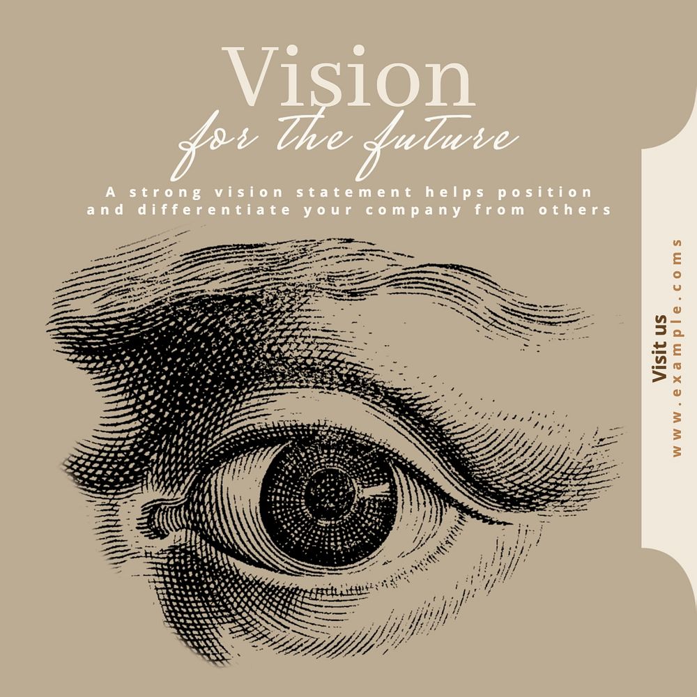 Vision for the future Facebook post template, editable design