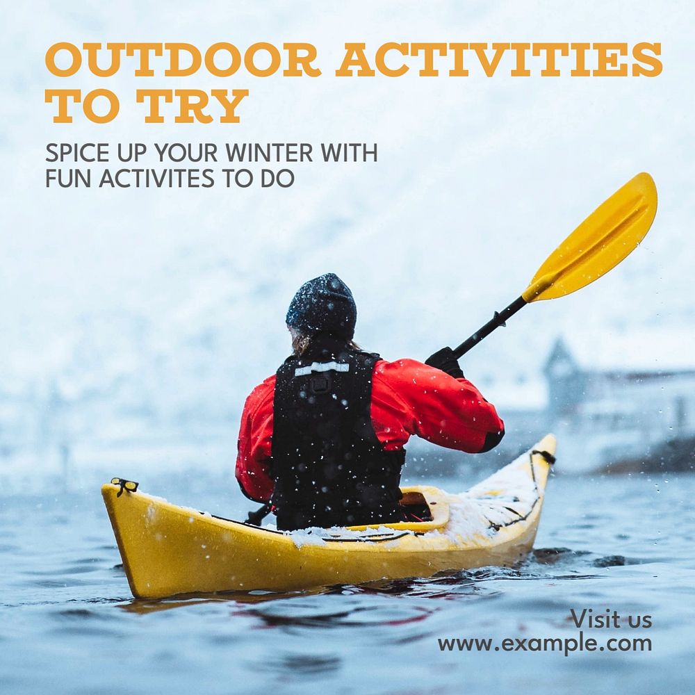 Outdoor activities Instagram post template