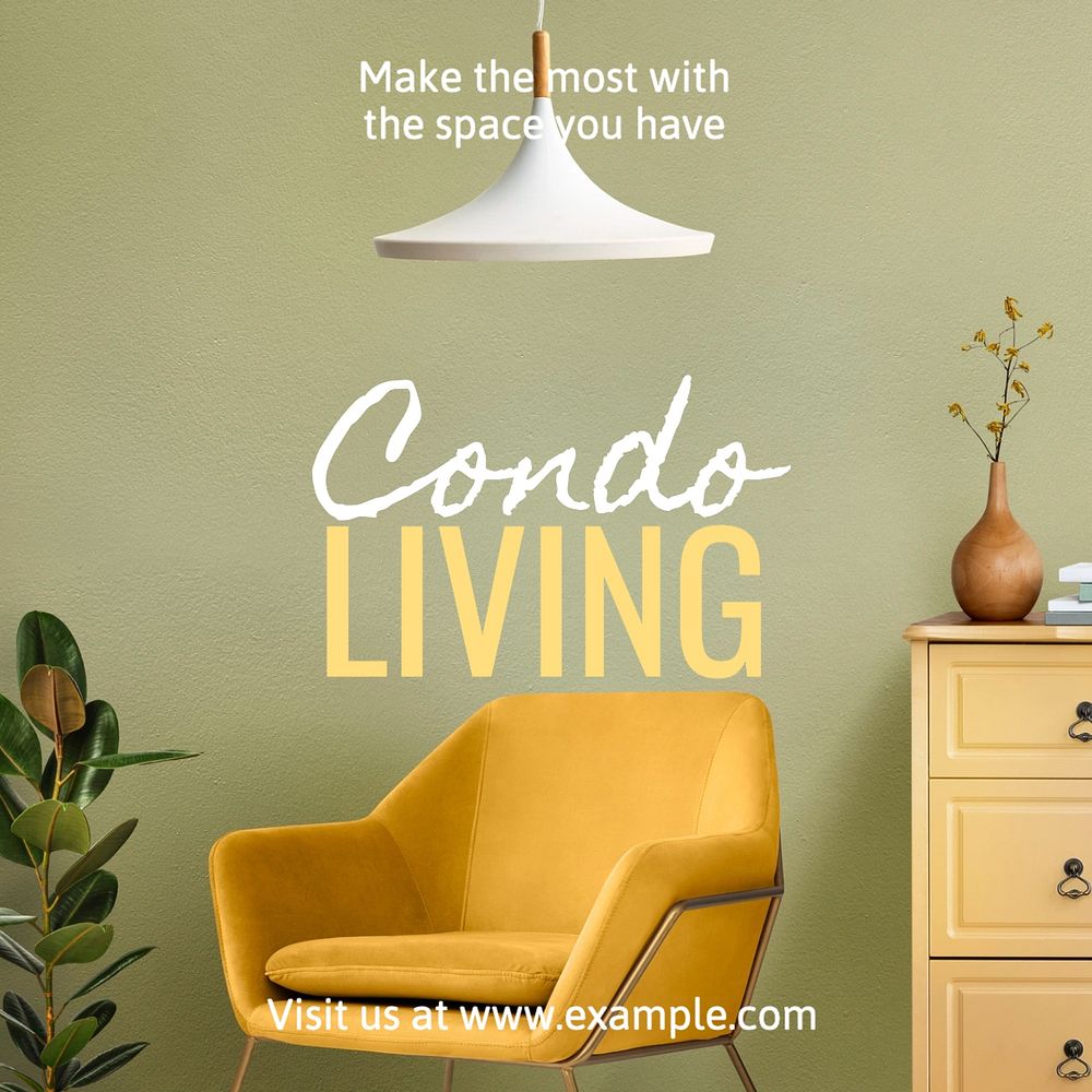 Condo living Instagram post template