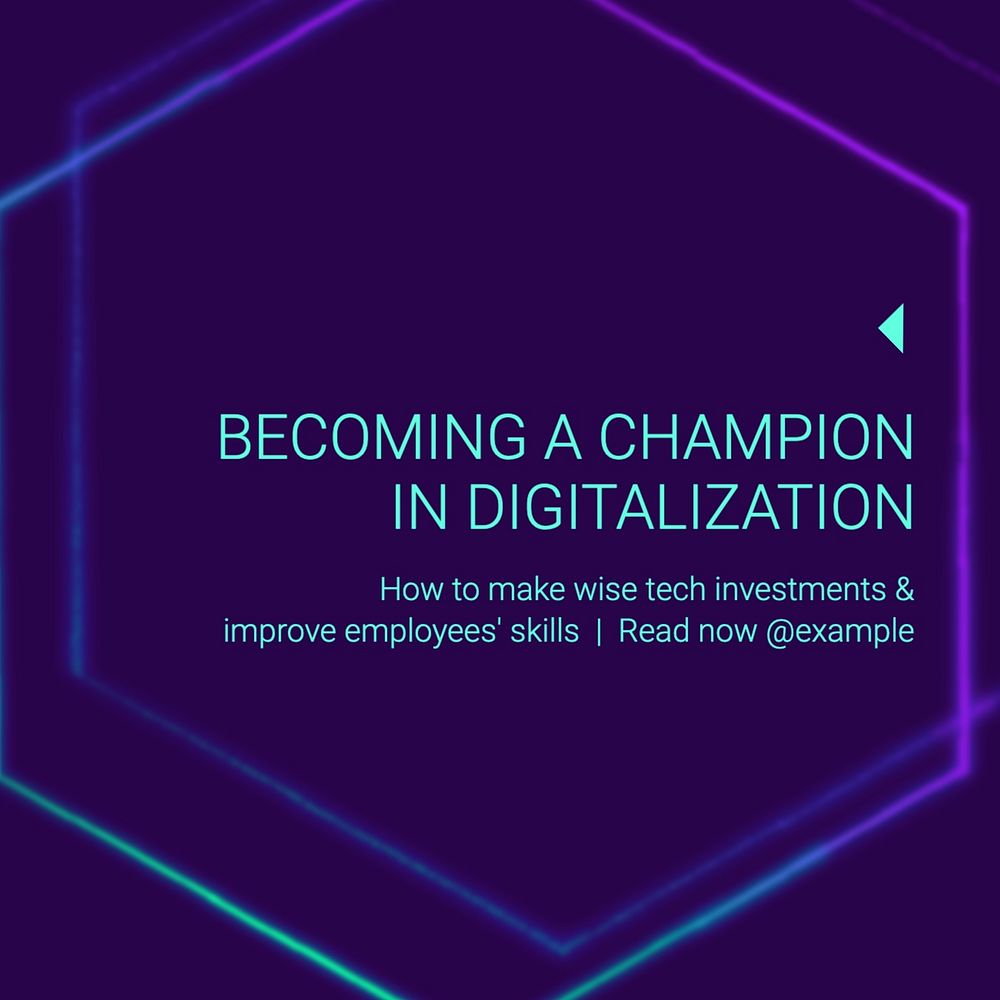 Digitalization champion Instagram post template