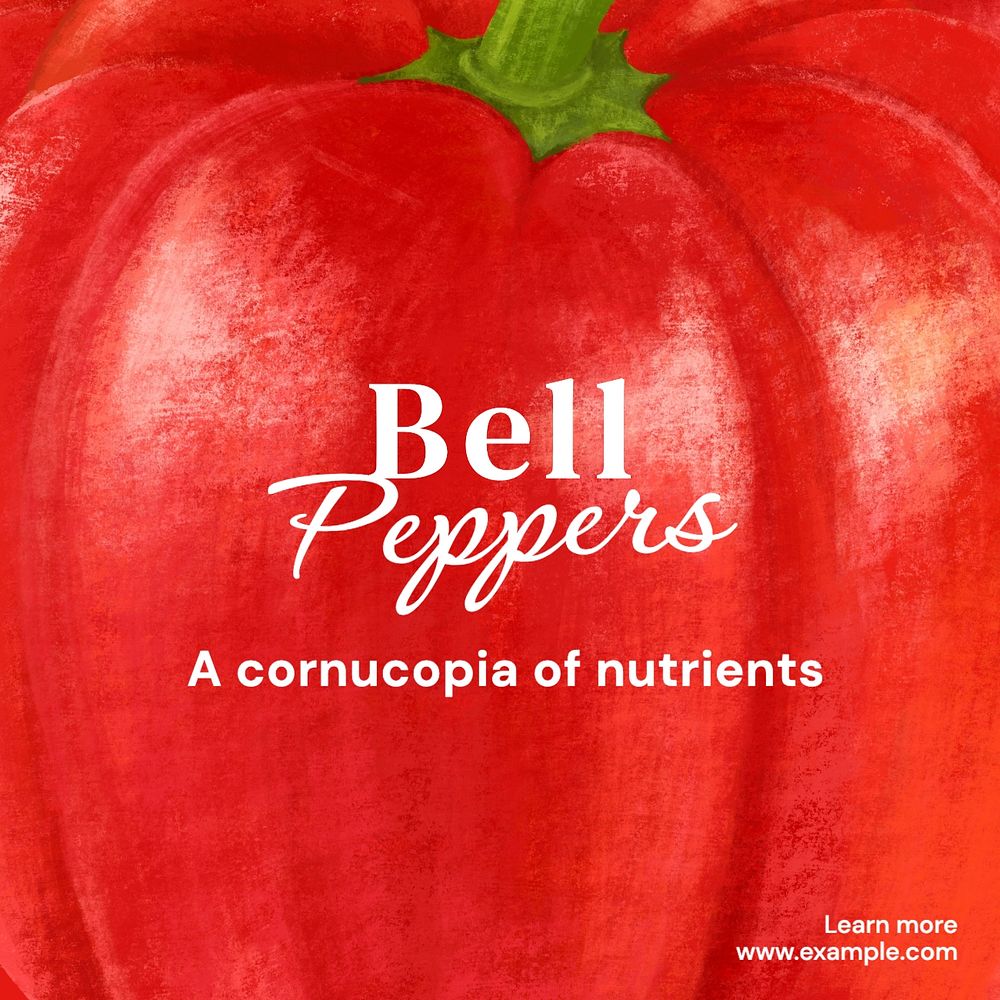 Bell peppers Facebook post template, editable design