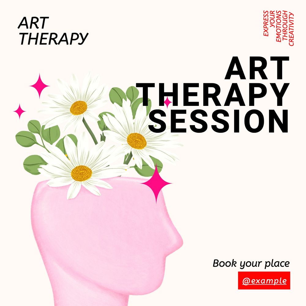 Art therapy session Instagram post template