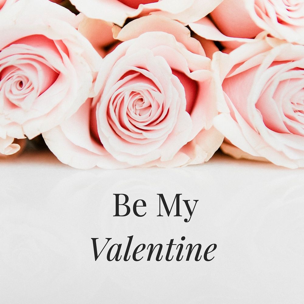 Be my Valentine Instagram post template