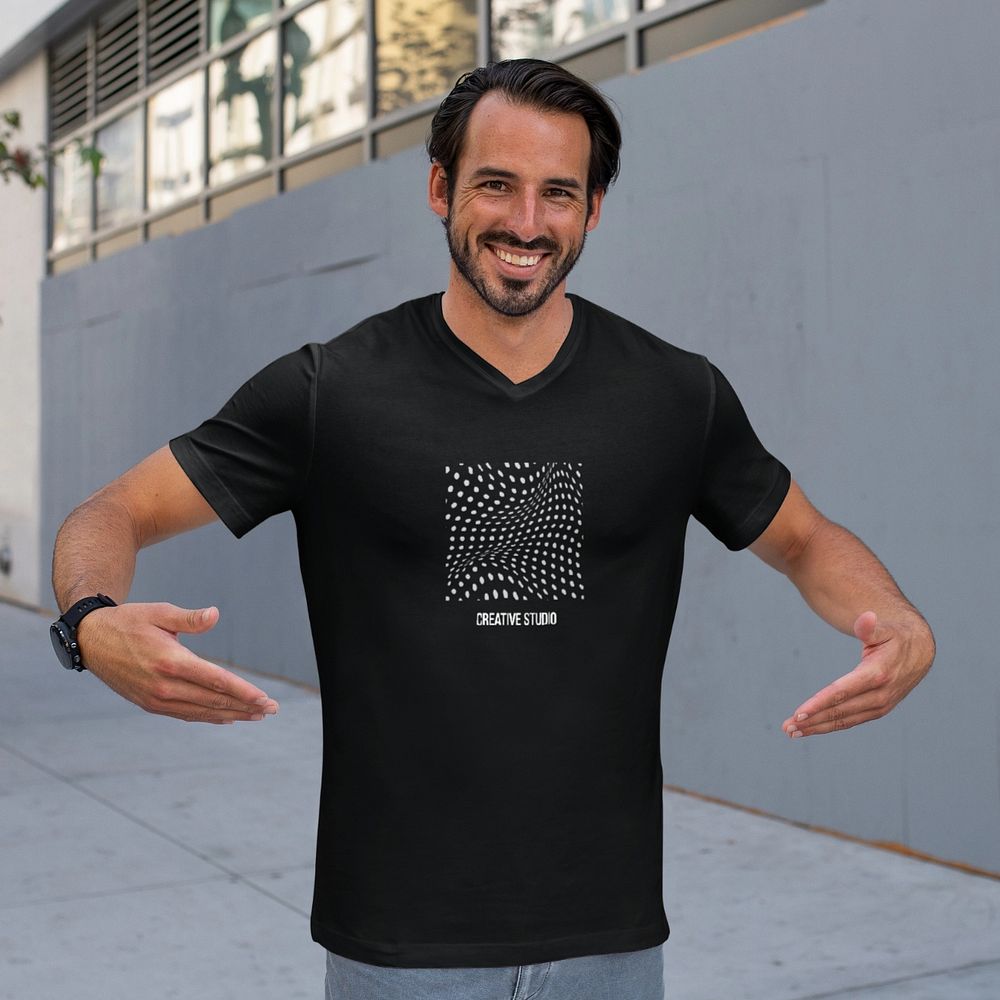 Men's t-shirt mockup, editable design