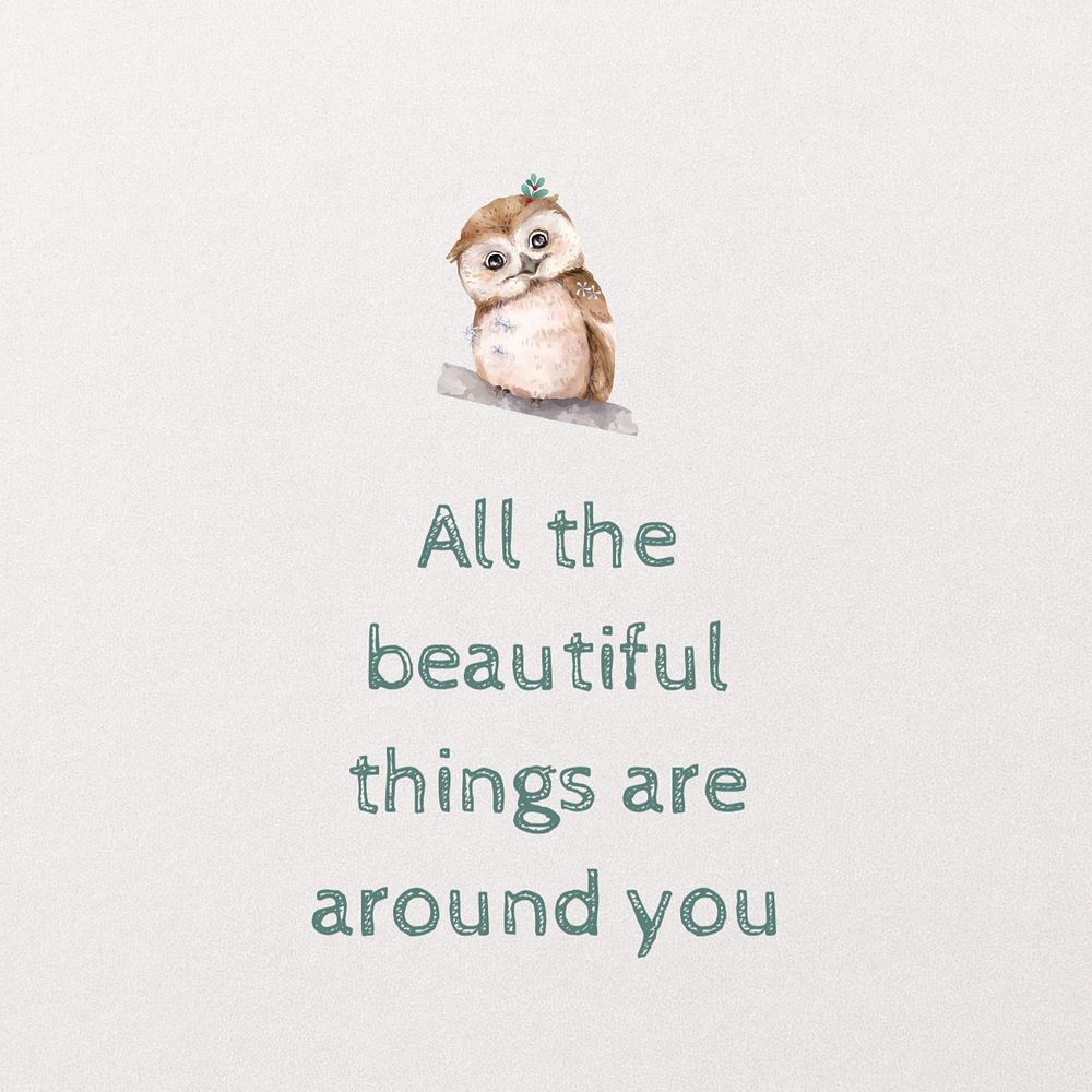 All beautiful things are around you Instagram post template, editable text