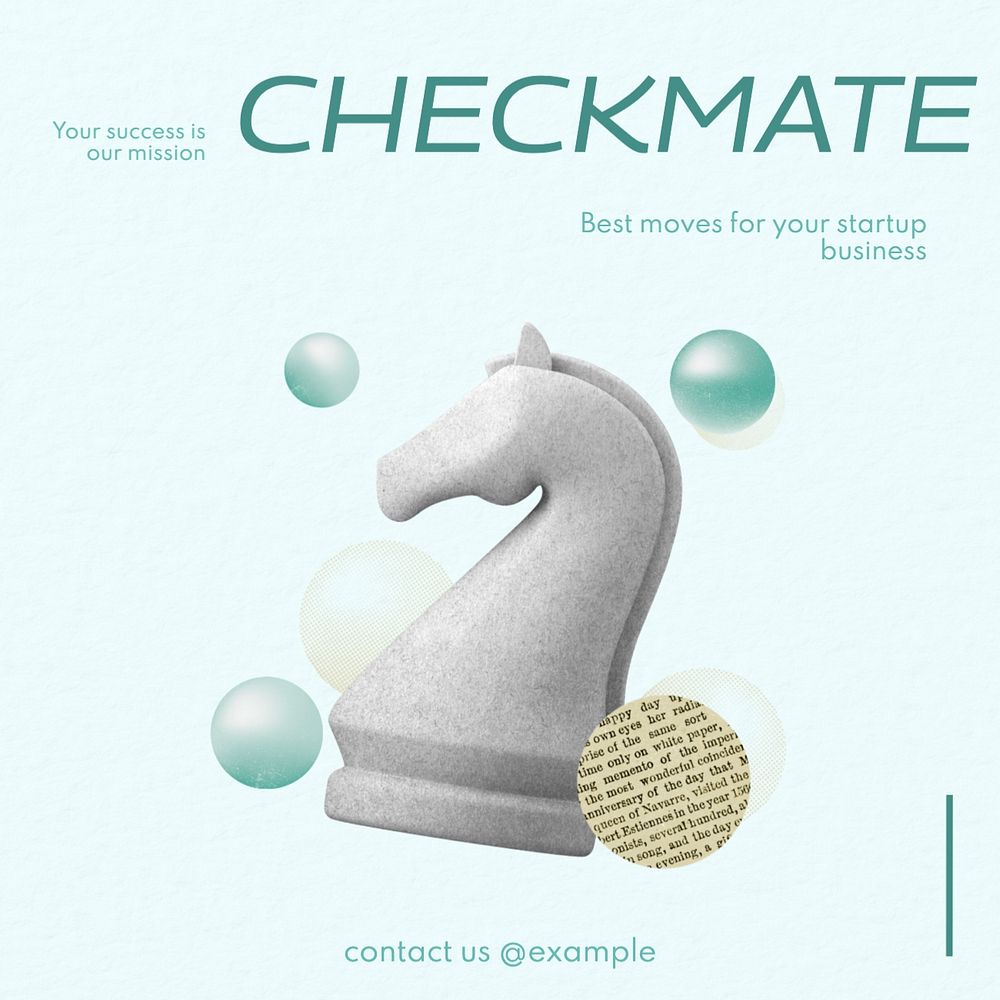 Checkmate Facebook post template, editable design