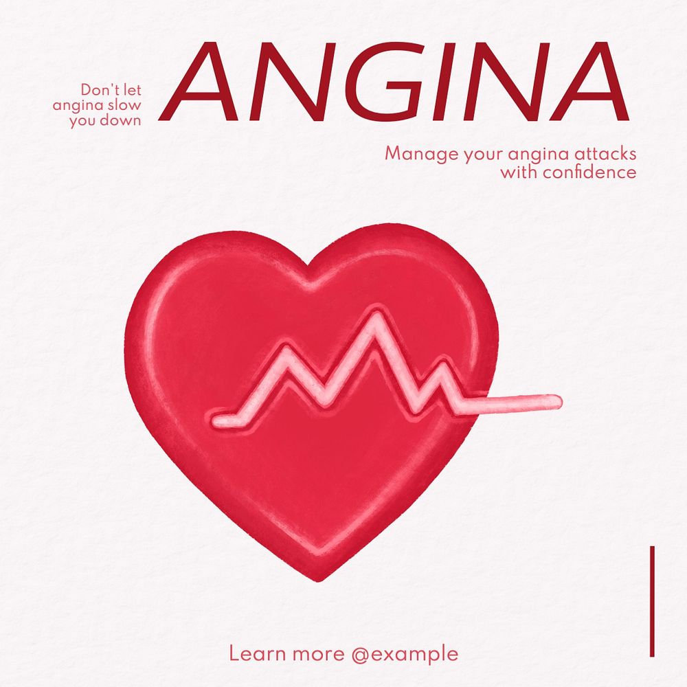 Angina Facebook post template, editable design