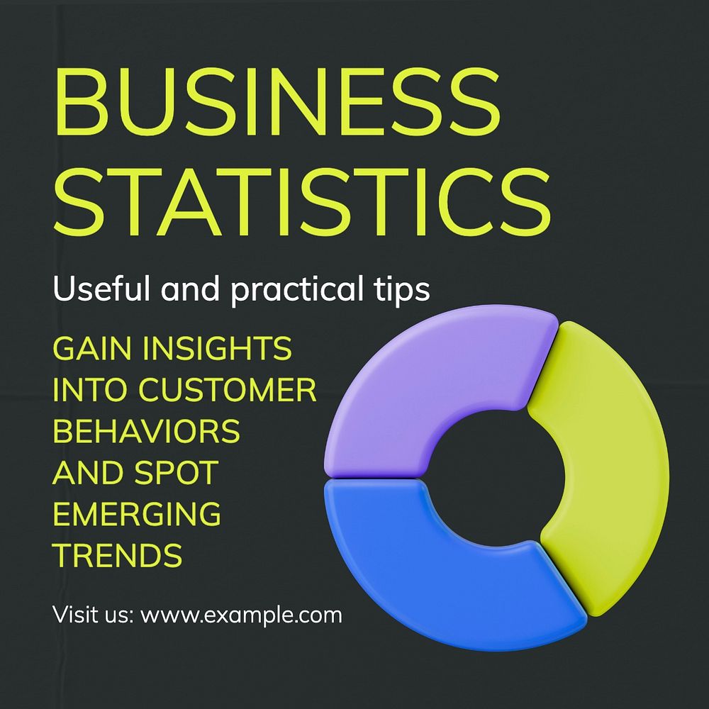 Business statistics Instagram post template