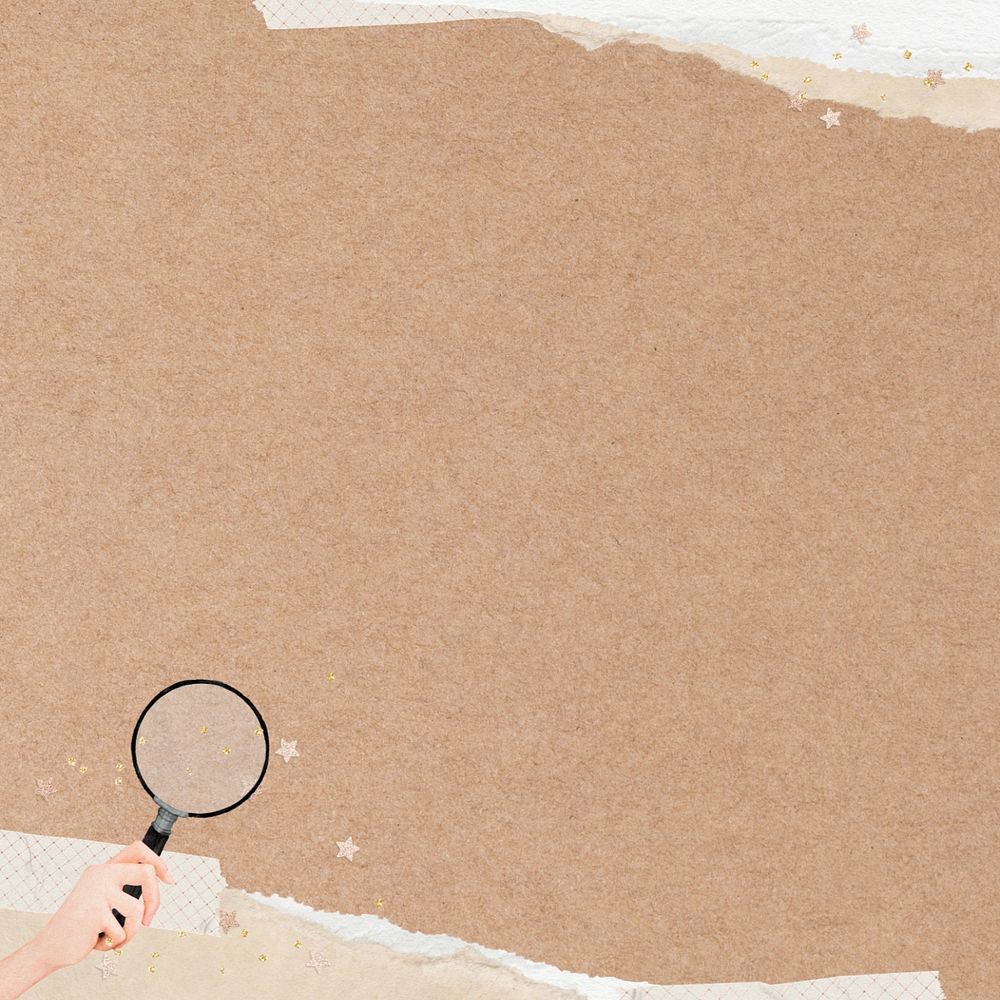 Magnifying glass border background, paper textured, editable design