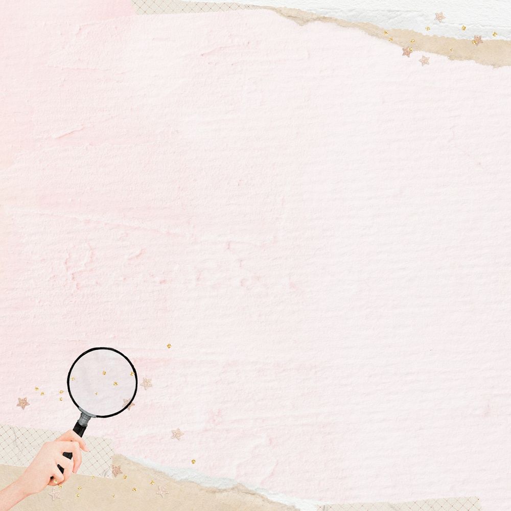 Magnifying glass border background, paper textured, editable design